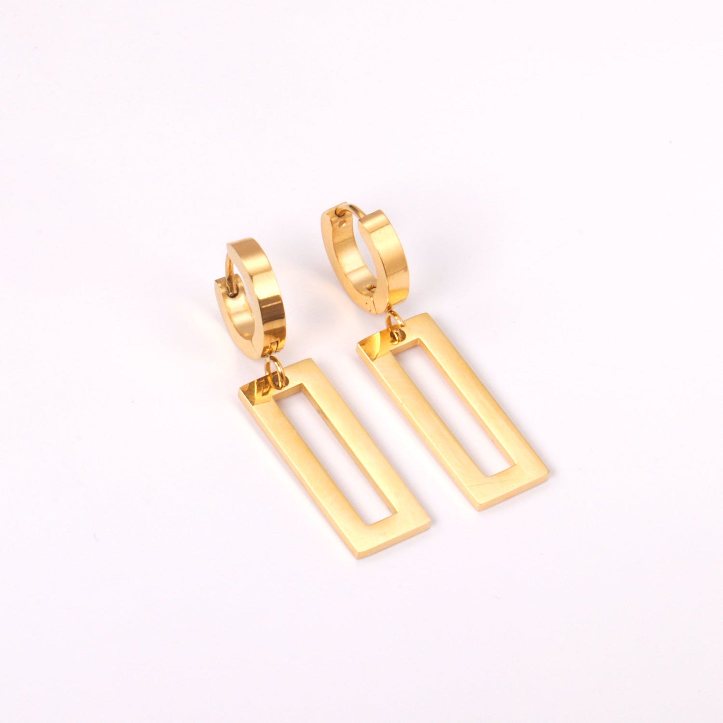 3x12mm earclips + 9.5x25mm rectangular glossy earrings asonjewelry