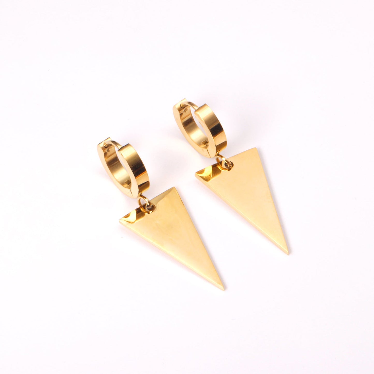 3x12mm earclips + 14x25mm triangular glossy earrings asonjewelry