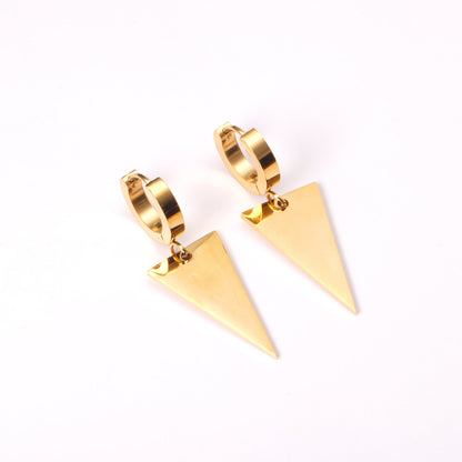 3x12mm earclips + 14x25mm triangular glossy earrings asonjewelry