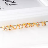 12 pairs Steel/Gold Monogram Screwback Earrings A-Z