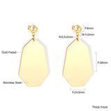 Halved Steel Bead Gloss & Brushed Diamond Earrings