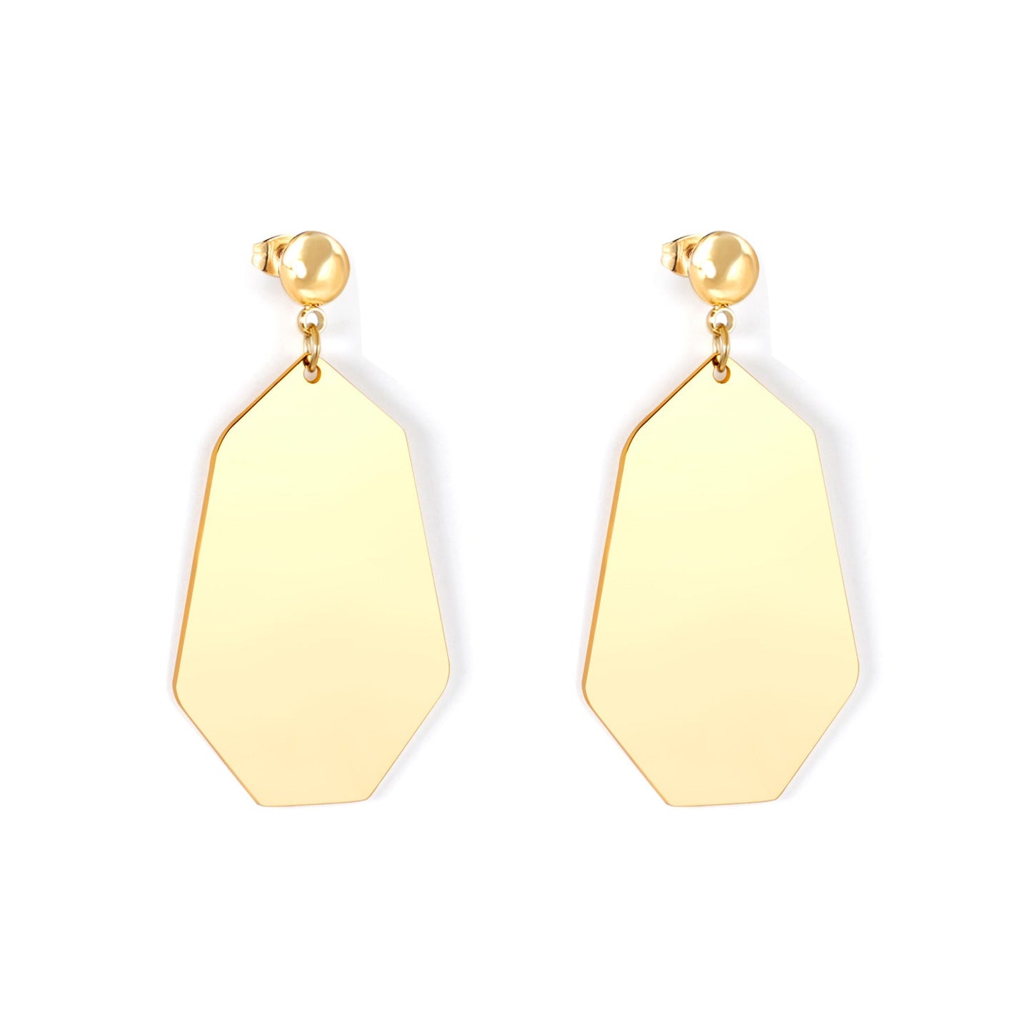 Halved Steel Bead Gloss & Brushed Diamond Earrings asonjewelry