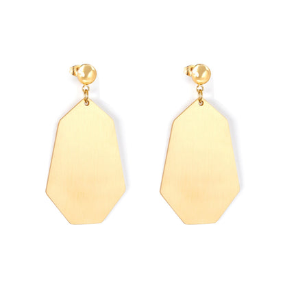 Halved Steel Bead Gloss & Brushed Diamond Earrings asonjewelry