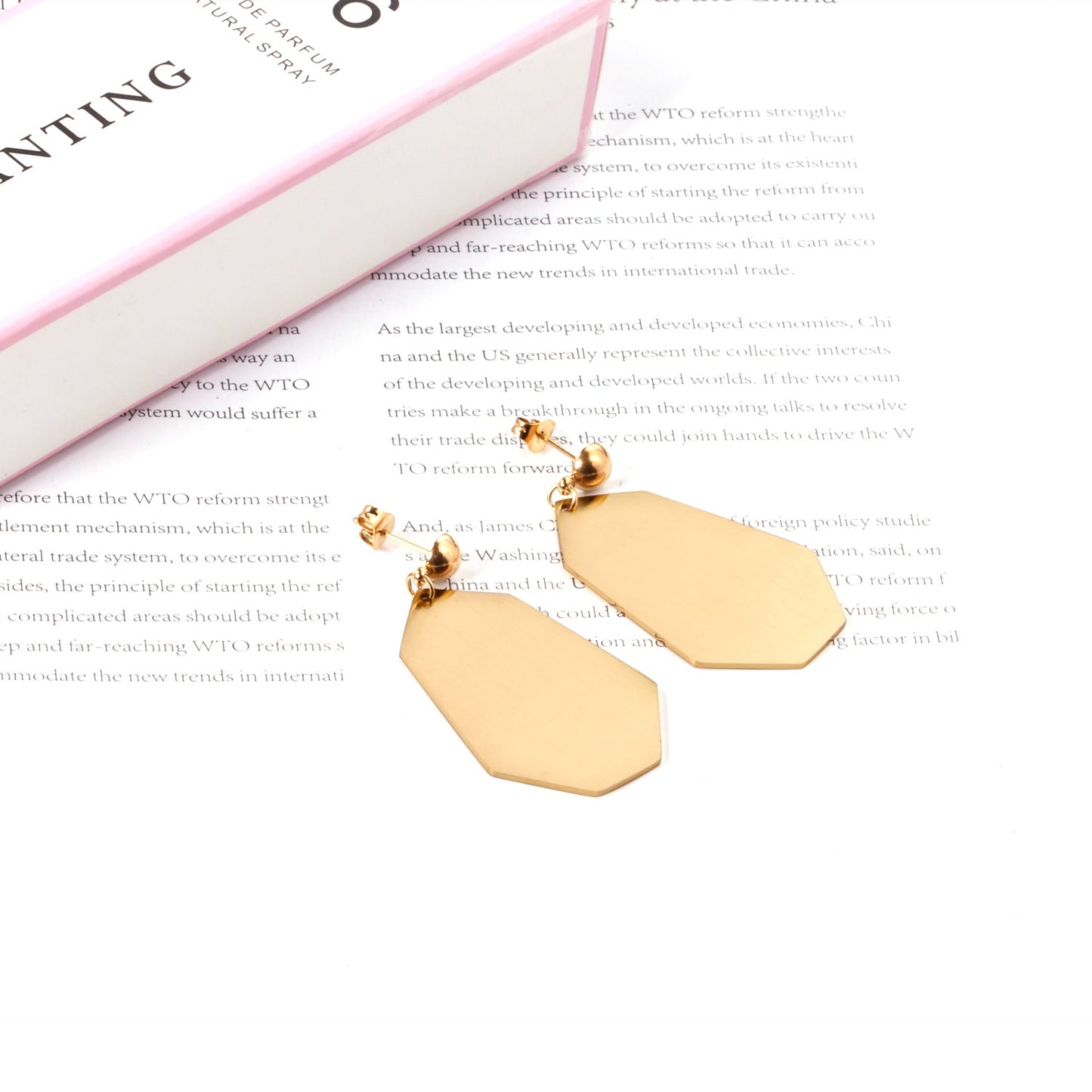 Halved Steel Bead Gloss & Brushed Diamond Earrings asonjewelry