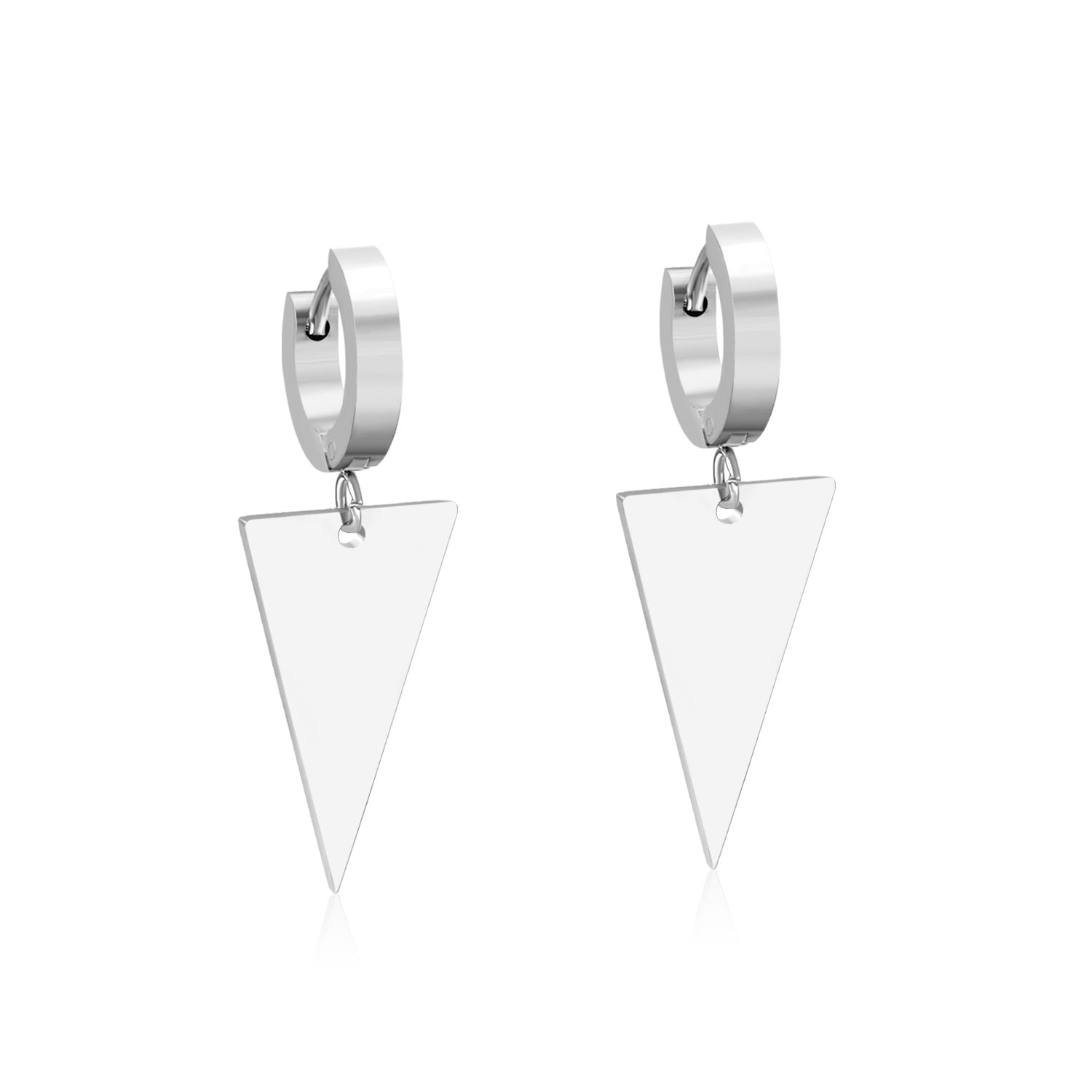 3x12mm earclips + 14x25mm triangular glossy earrings asonjewelry