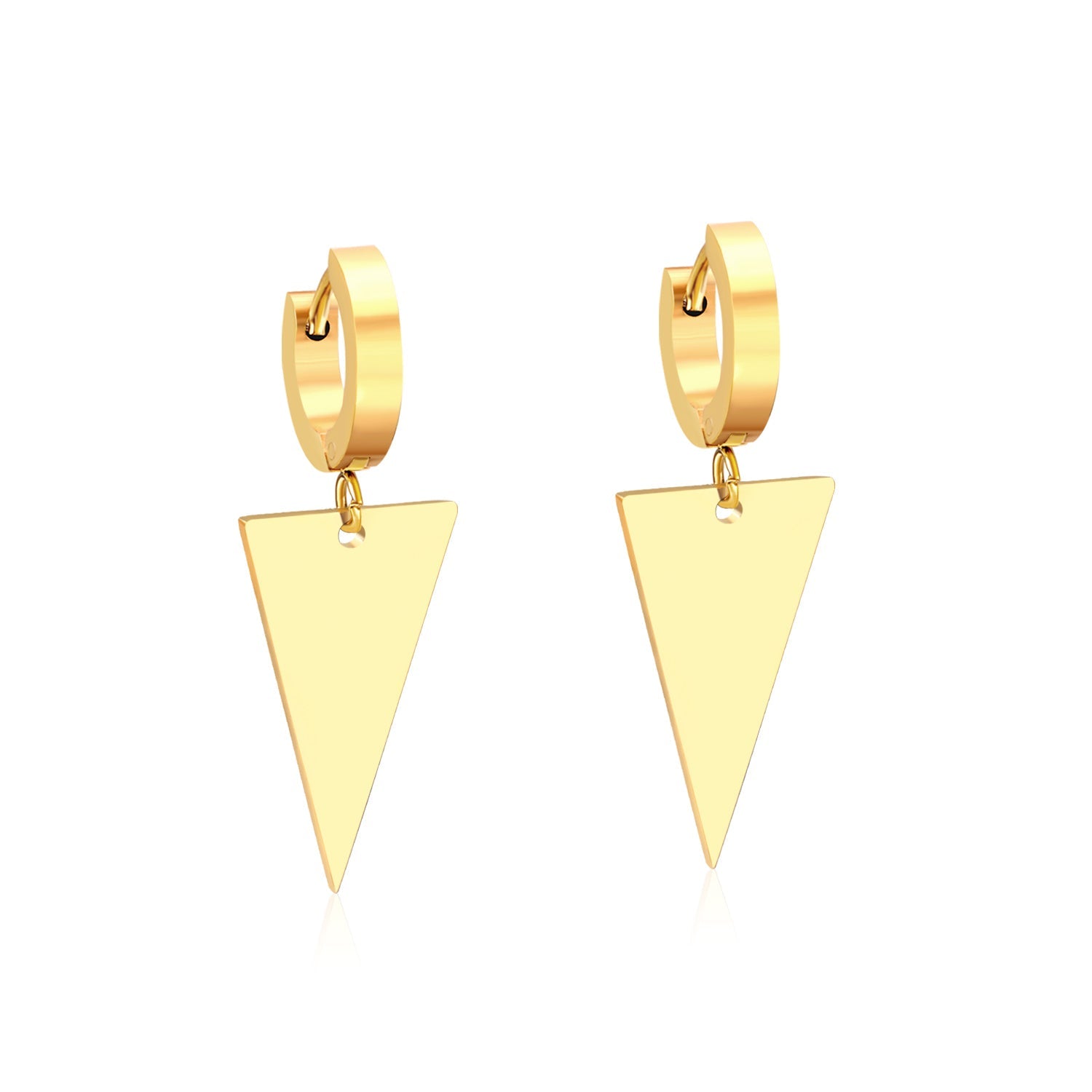 3x12mm earclips + 14x25mm triangular glossy earrings asonjewelry