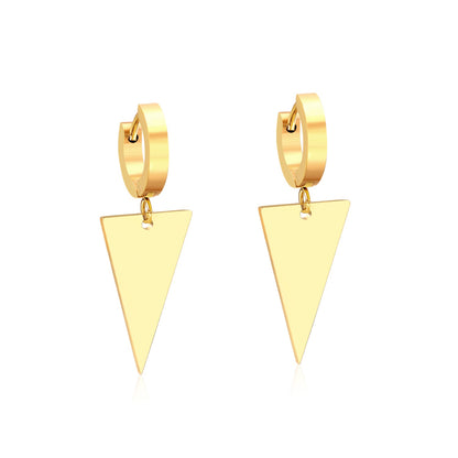 3x12mm earclips + 14x25mm triangular glossy earrings asonjewelry