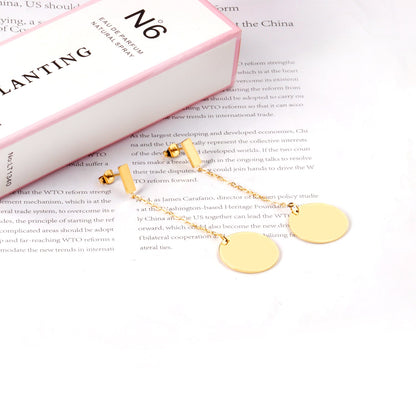 4x10mm rectangle + 20mm glossy round earrings asonjewelry