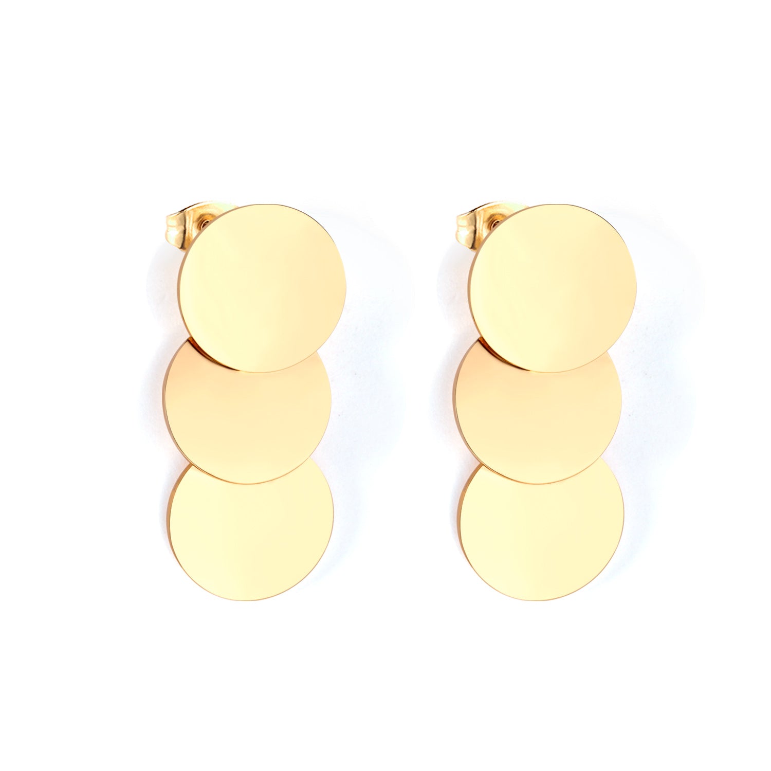 15x35mm Round Smooth Earrings Pendant asonjewelry