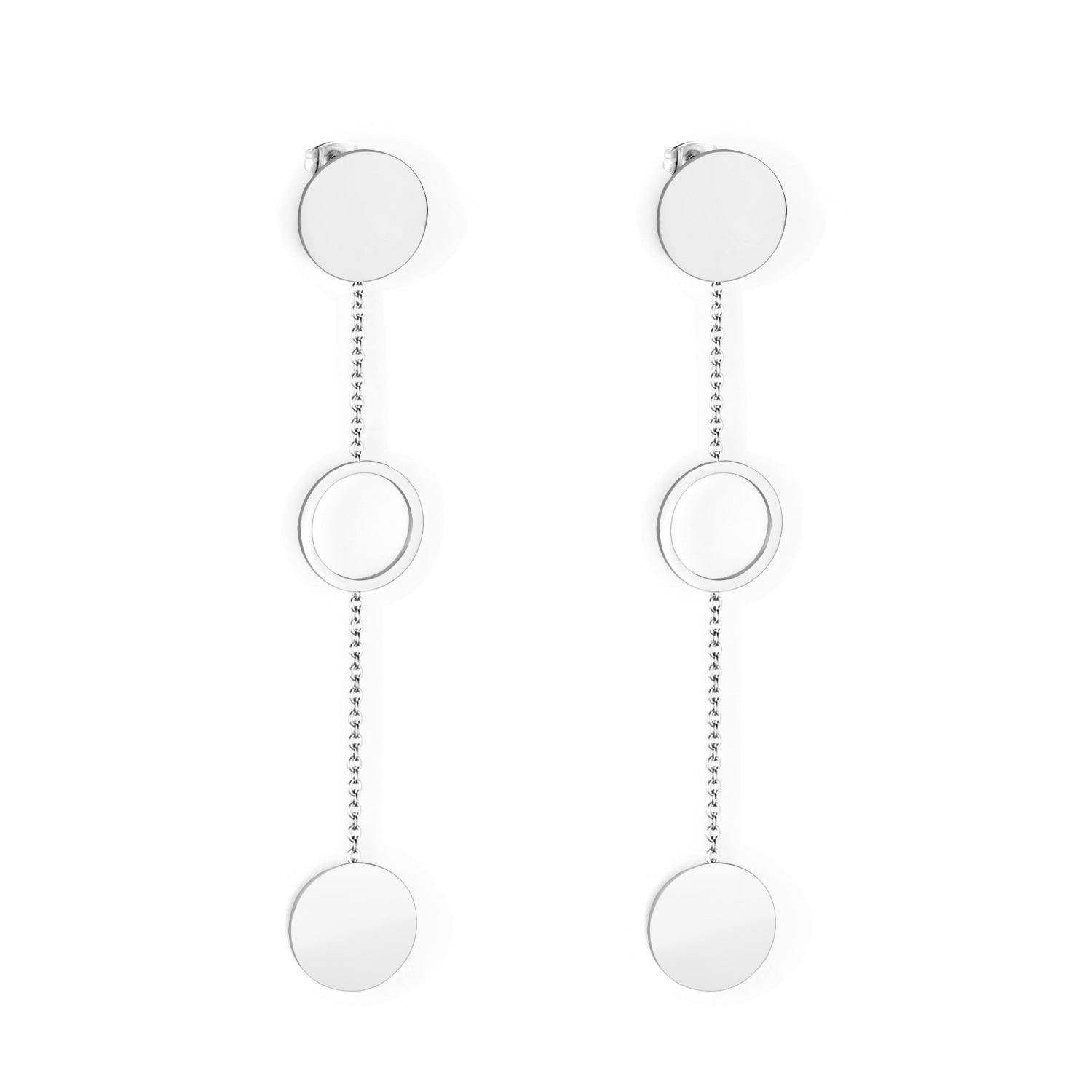 15mm Round Polished Earrings asonjewelry