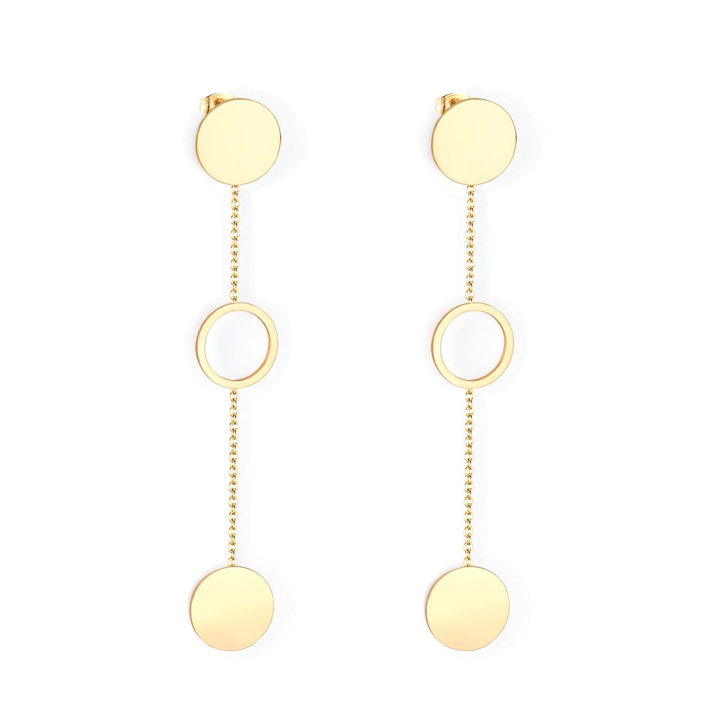 15mm Round Polished Earrings asonjewelry