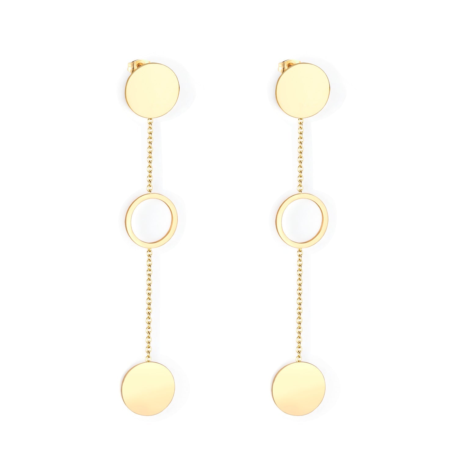 15mm Round Polished Earrings asonjewelry