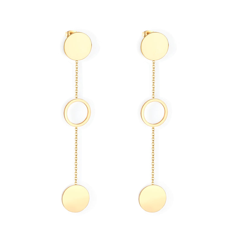 15mm Round Polished Earrings