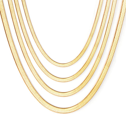 Popular 5MM*40+5CM Steel Color Blade Chain Long Necklace DIY Matching Chain asonjewelry