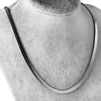 Popular 5MM*40+5CM Steel Color Blade Chain Long Necklace DIY Matching Chain asonjewelry