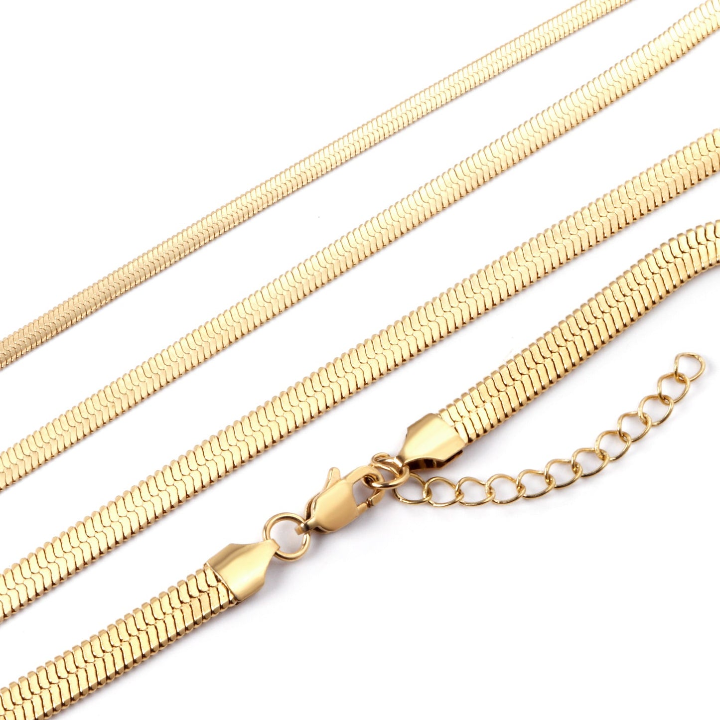 Popular 5MM*40+5CM Steel Color Blade Chain Long Necklace DIY Matching Chain asonjewelry