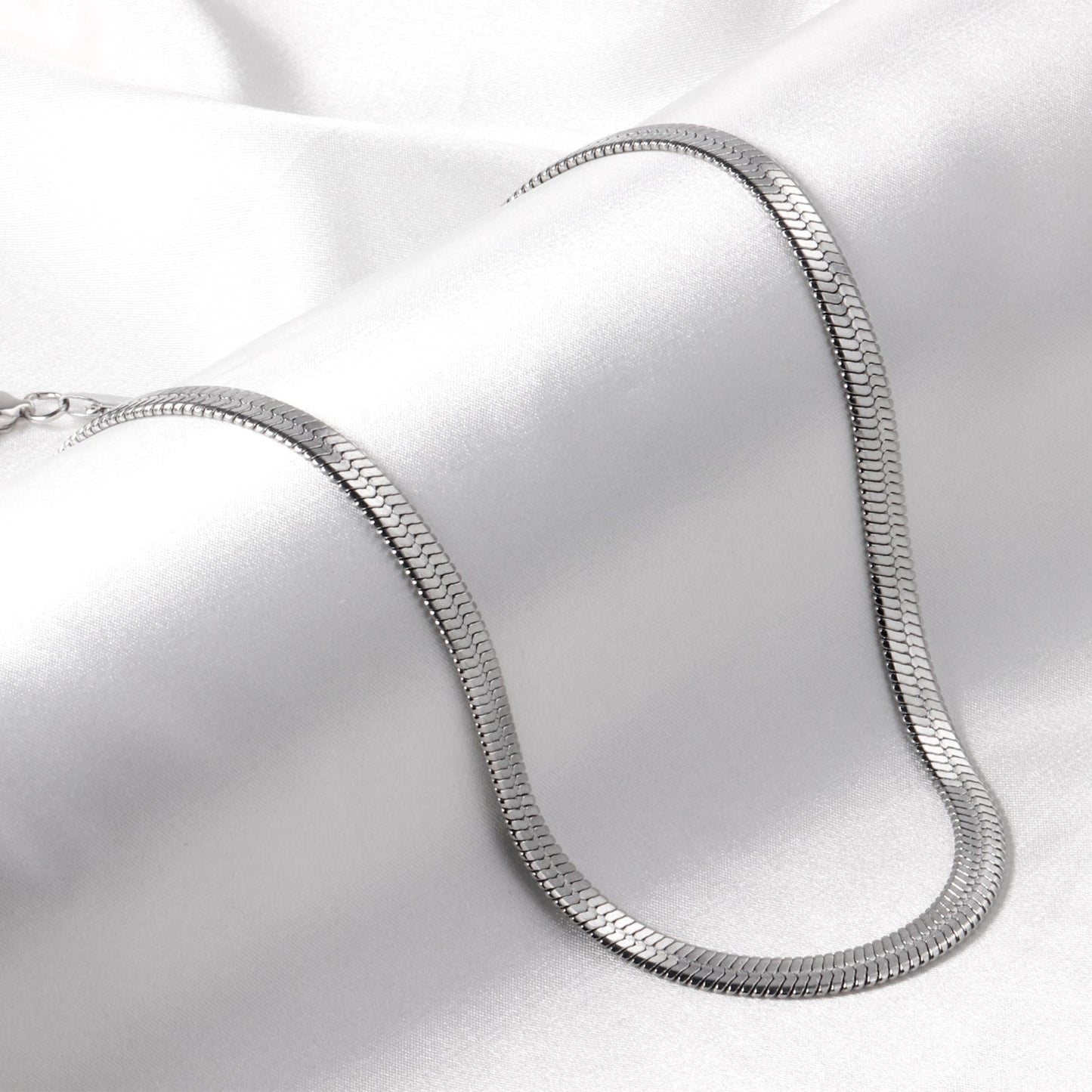 Popular 5MM*40+5CM Steel Color Blade Chain Long Necklace DIY Matching Chain asonjewelry