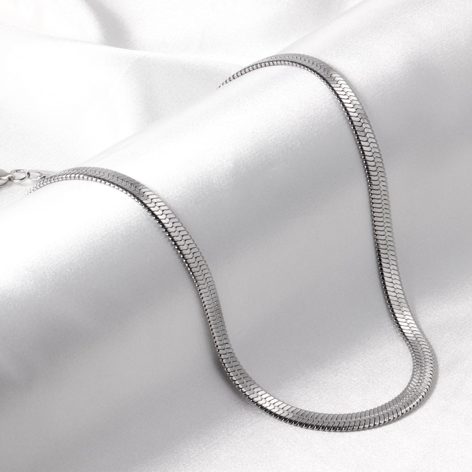 Popular 5MM*40+5CM Steel Color Blade Chain Long Necklace DIY Matching Chain asonjewelry