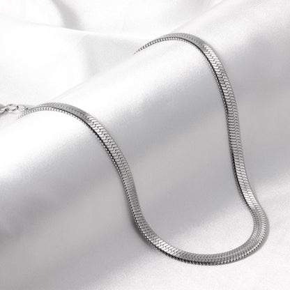 Popular 5MM*40+5CM Steel Color Blade Chain Long Necklace DIY Matching Chain asonjewelry