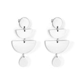Round + Half Round + Oval Glossy Earrings Dangle