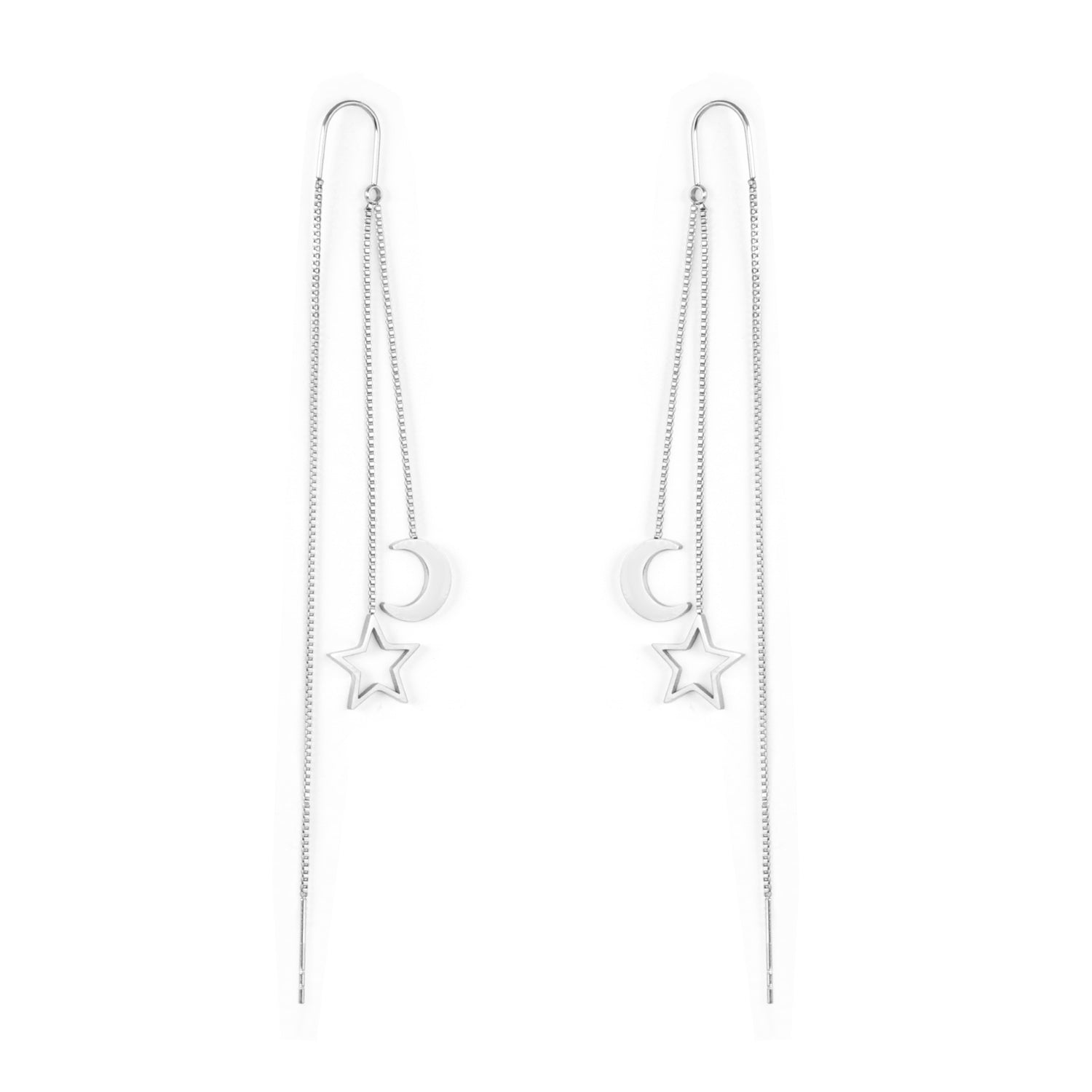 8.5x10mm Moon + 11.5mm Star Earrings asonjewelry