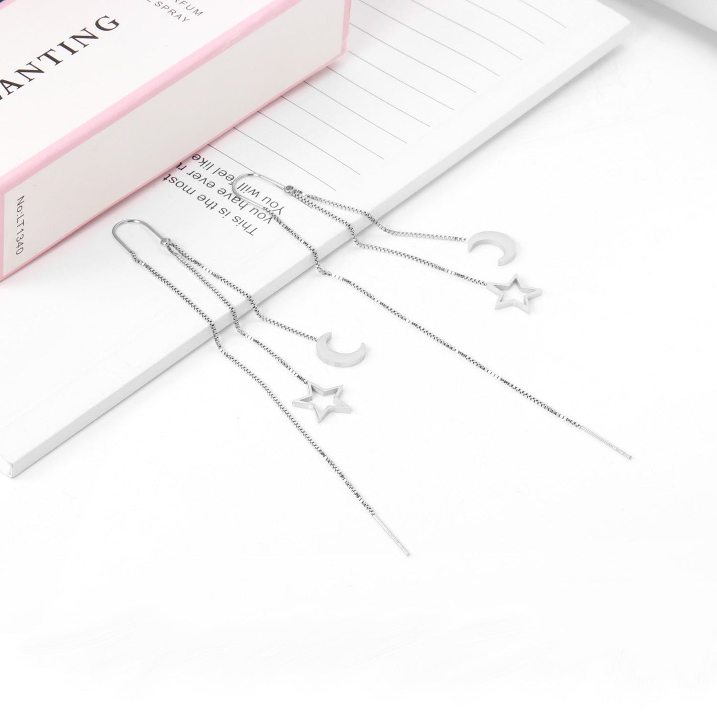 8.5x10mm Moon + 11.5mm Star Earrings asonjewelry