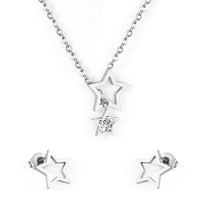 Star Glossy White Clay Dipping Set Steel/Gold asonjewelry