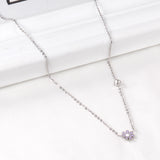 Black & Red & Pink & Purple Zouzou Pendant with Diamond Necklaces 45+5cm