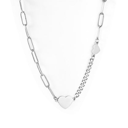 Size heart pendant necklace 40+5cm asonjewelry