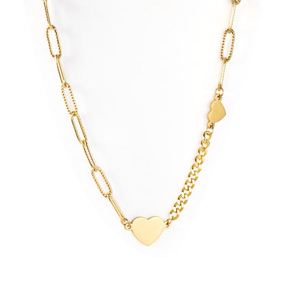 Size heart pendant necklace 40+5cm asonjewelry