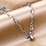 11*15mm Lock Pendant Necklace