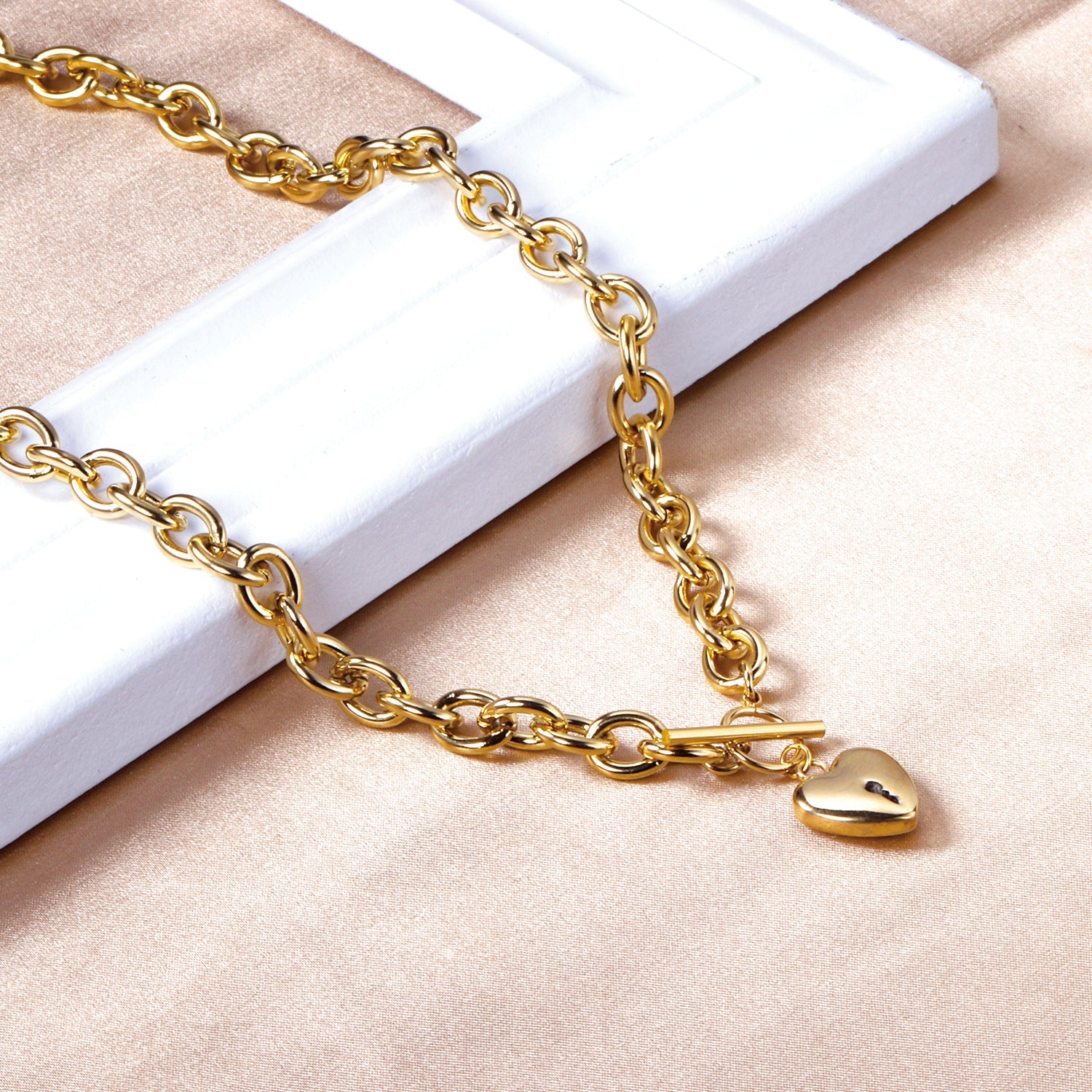 14*13.5mm Heart Pendant Necklace asonjewelry