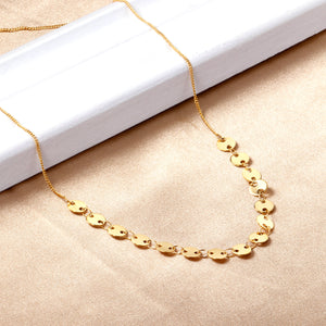 6mm round cake pendant necklace 45+5cm