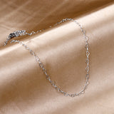 5*3mm Heart Circle Necklace 40+5cm