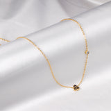 Black & Red Hat Pendant Necklace with Diamonds 45+5cm