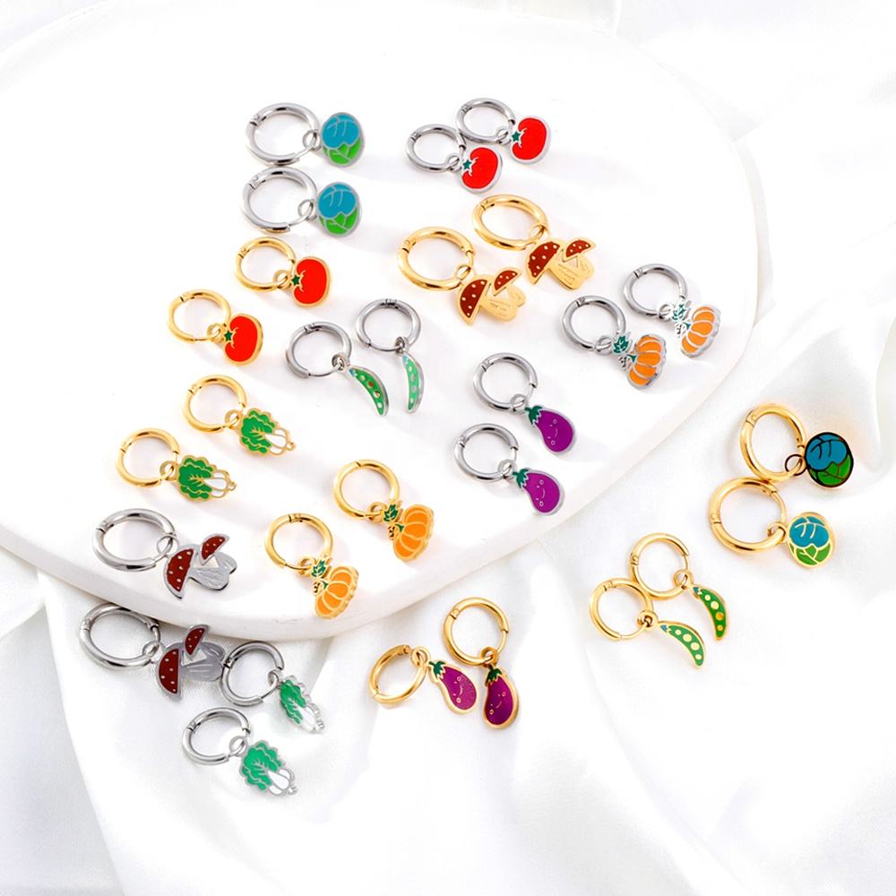 Customized children's earrings with oil drops asonjewelry