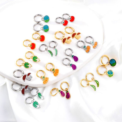 Customized children's earrings with oil drops asonjewelry