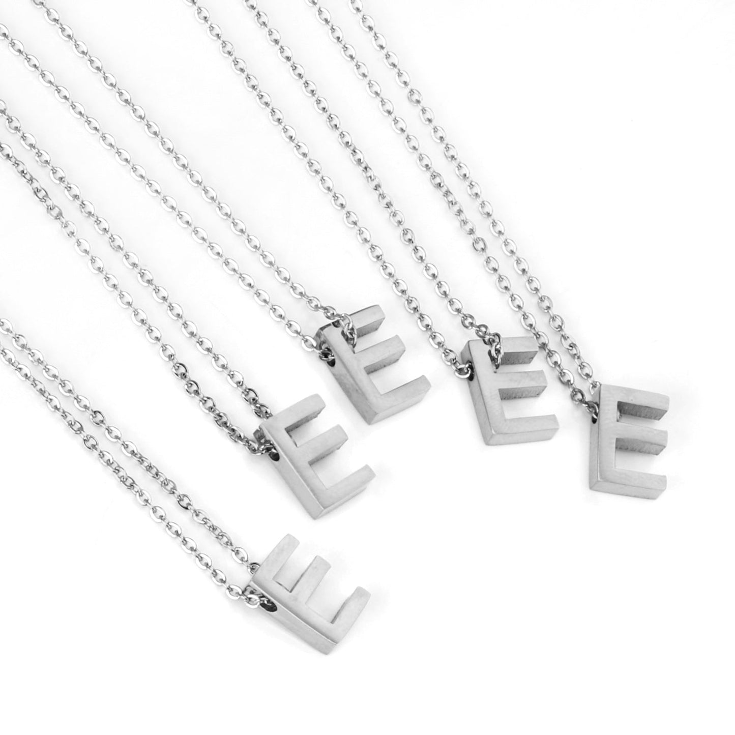 ASON Delicate Classic Style Initial 26 Letters Alphabet Chain Pendant Necklace Stainless Steel Color Jewelry Chokers asonjewelry
