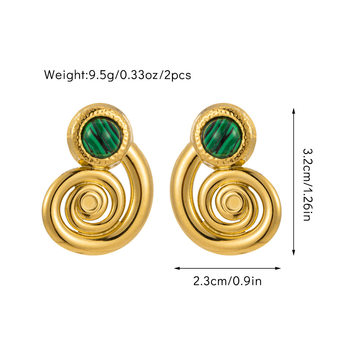 Women's Trendy Light Luxury Style 18K Earrings Geometric Stainless Steel Hollow Earrings asonjewelry