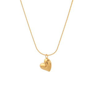 Golden heart necklace female temperament collarbone chain niche simple hundred matching necklace