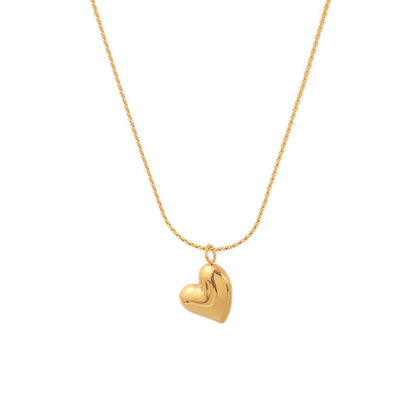 Golden heart necklace female temperament collarbone chain niche simple hundred matching necklace asonjewelry