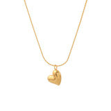 Golden heart necklace female temperament collarbone chain niche simple hundred matching necklace