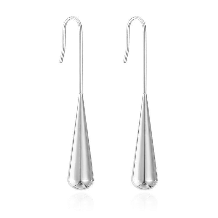 Simple stainless steel drop earrings literary women's irregular earrings asonjewelry