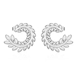 Temperament wheat ears stainless steel 18K gold-plated retro trend earrings niche design earrings