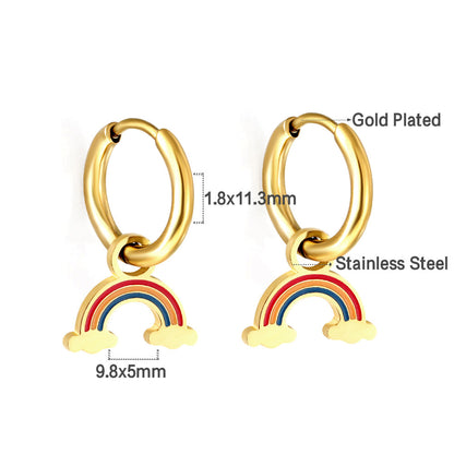 Customized children's earrings with oil drops asonjewelry