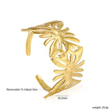 Wholesale Gold Stainless Steel Open Cuff Bracelet Assortment | 32.8mm to 40.7mm Wide Fashion Bangle Bulk Pack