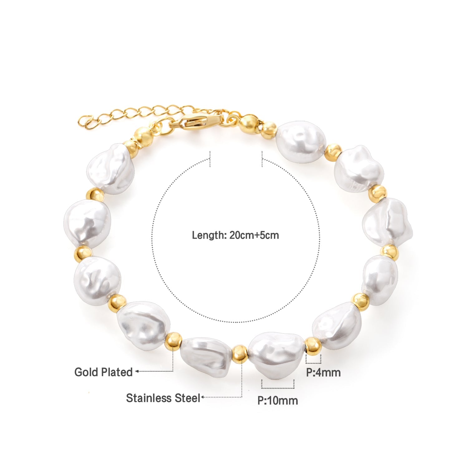 Small Yang Peach Bracelet 10mm 20+5cm asonjewelry