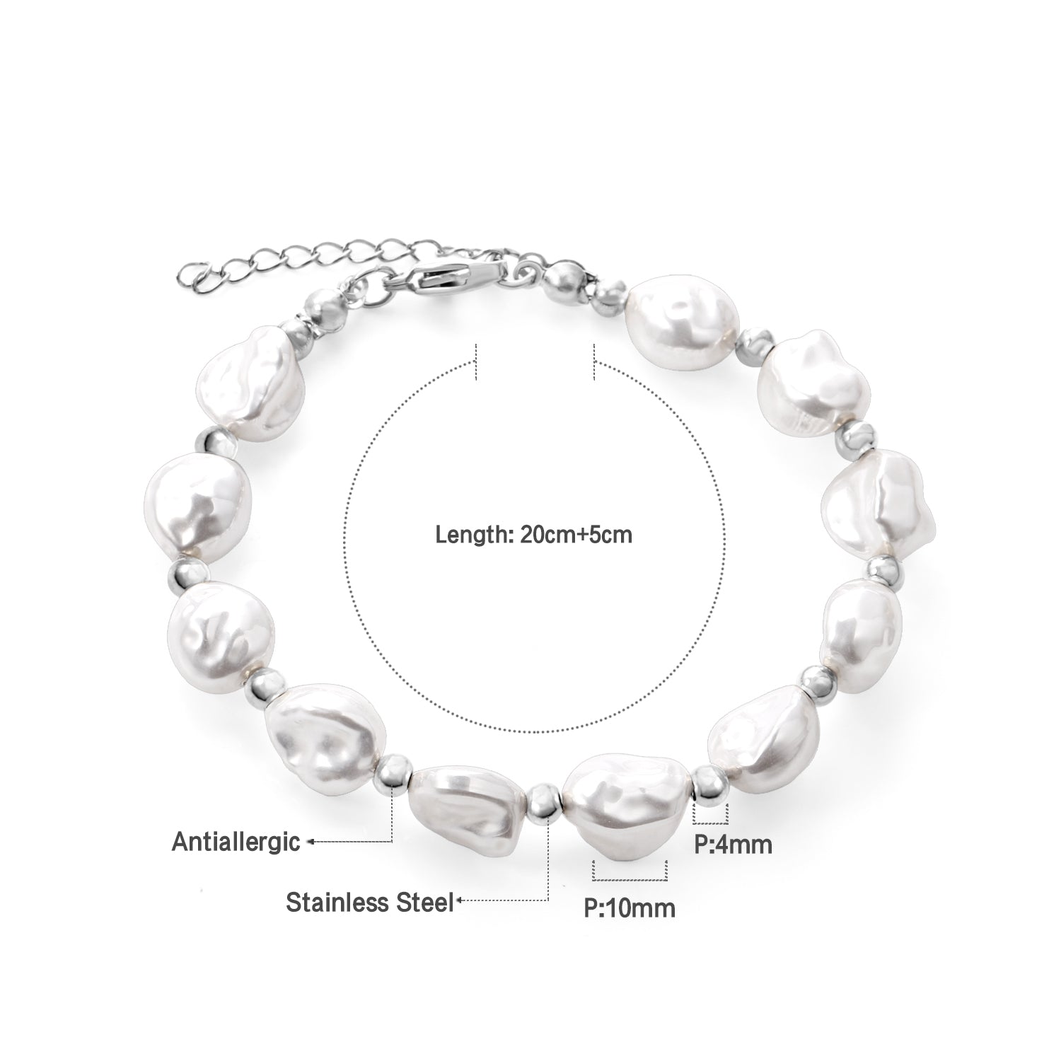 Small Yang Peach Bracelet 10mm 20+5cm asonjewelry