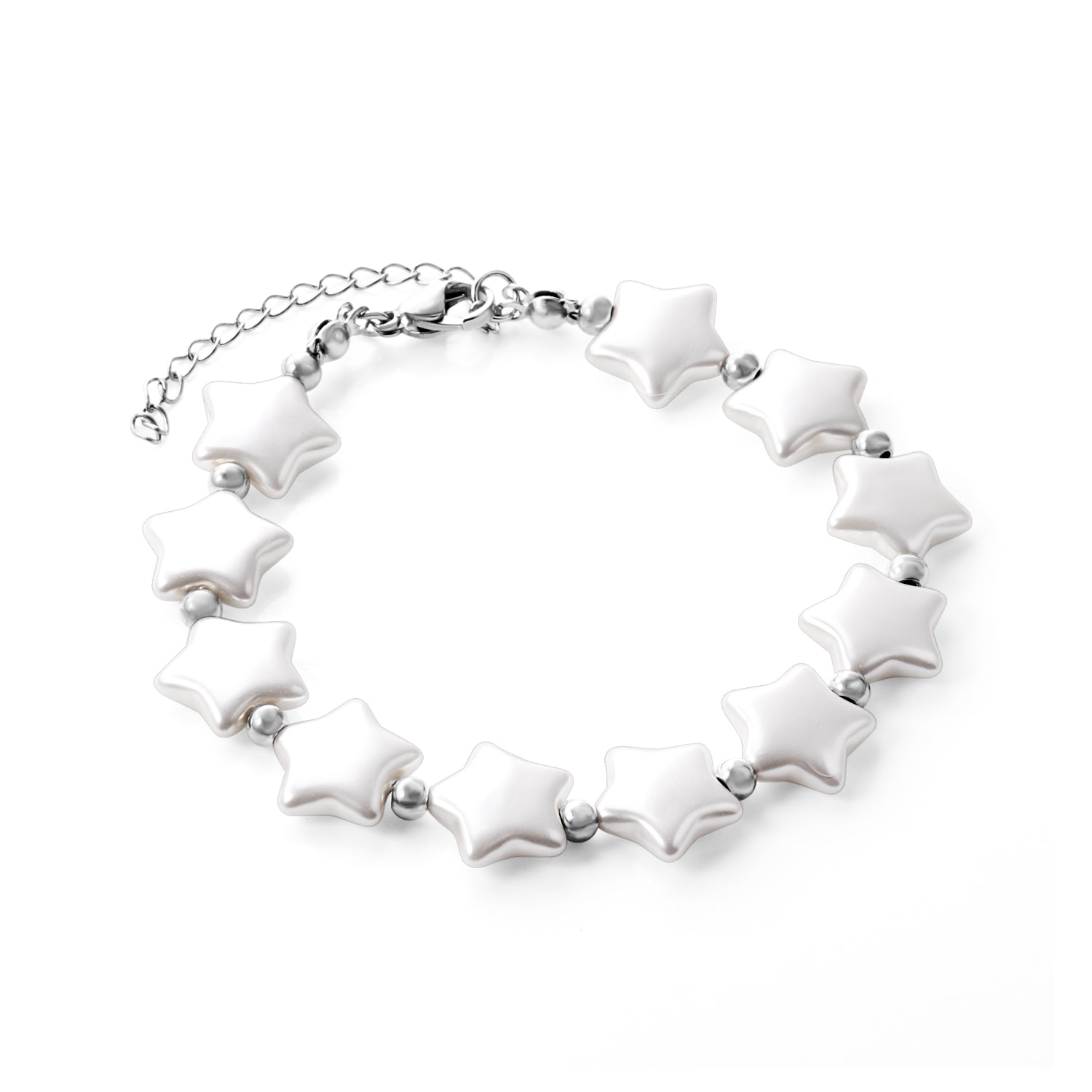 Pearls with steel beads bracelet 20+5cm asonjewelry