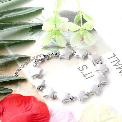 Pearls with steel beads bracelet 20+5cm asonjewelry